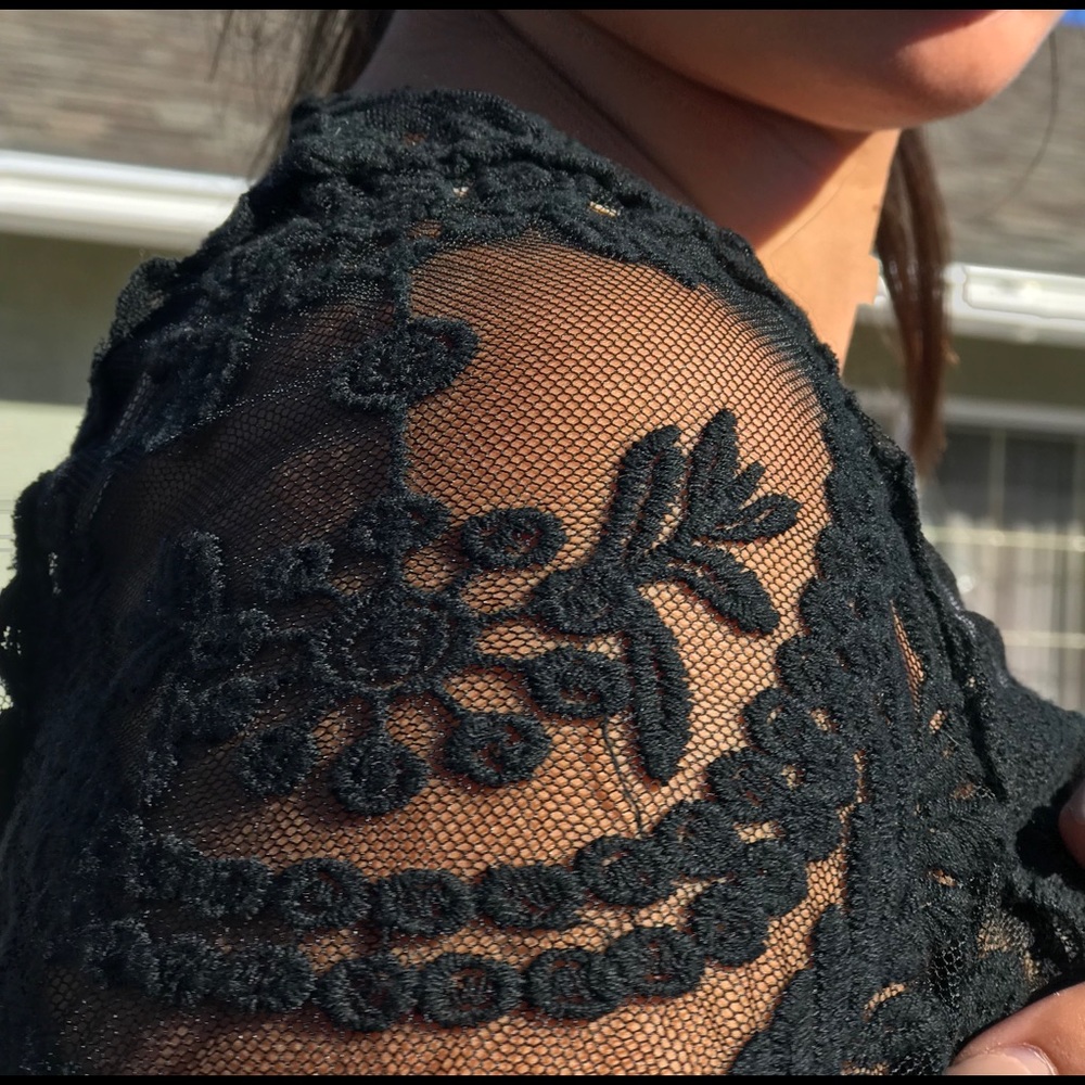 See through sequence, long sleeve shirt.